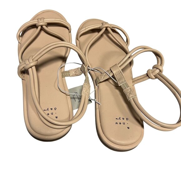 A New Day Women's Lara Ankle Strap Sandals Brown Size 11 - Picture 2 of 9